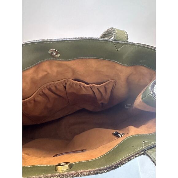 Patricia Nash Green Leather Tote Bag - Picture 8 of 8